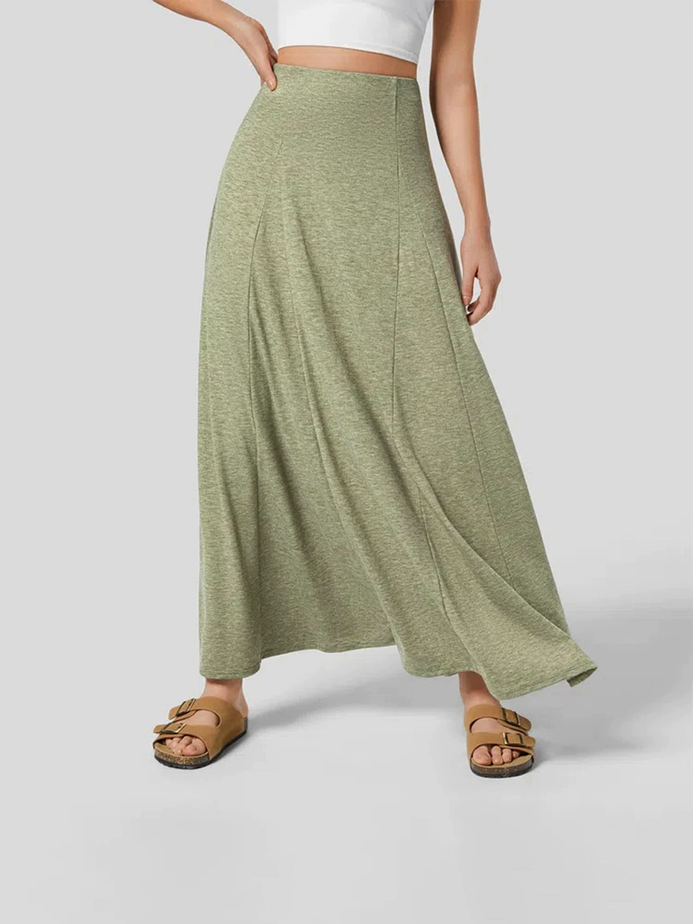 ZARA Summer Fashion Casual Loose Knit Patchwork A-Line Skirt